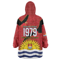 Mauri Kiribati Independence Day Wearable Blanket Hoodie 1979 Proud National Frigatebird LT14 - Polynesian Pride