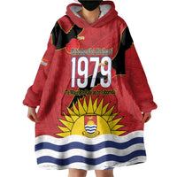 Mauri Kiribati Independence Day Wearable Blanket Hoodie 1979 Proud National Frigatebird LT14 - Polynesian Pride