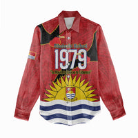 Mauri Kiribati Independence Day Women Casual Shirt 1979 Proud National Frigatebird LT14 - Polynesian Pride