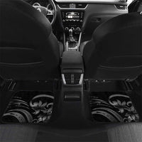 Black Hafa Adai Guam Car Mats Chamorro Latte Stone Hand With Plumeria