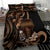 Brown Hafa Adai Guam Bedding Set Chamorro Latte Stone Hand With Plumeria