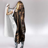 Brown Hafa Adai Guam Hooded Blanket Chamorro Latte Stone Hand With Plumeria