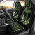 Green Hafa Adai Guam Car Seat Cover Chamorro Latte Stone Hand With Plumeria