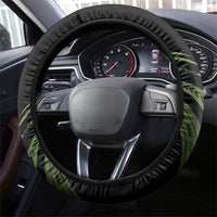 Green Hafa Adai Guam Steering Wheel Cover Chamorro Latte Stone Hand With Plumeria