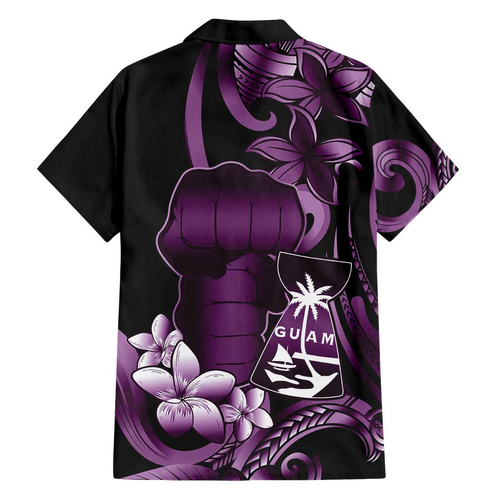 Purple Hafa Adai Guam Family Matching Summer Maxi Dress and Hawaiian Shirt Chamorro Latte Stone Hand With Plumeria LT14 - Polynesian Pride