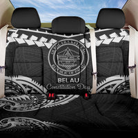Palau Constitution Day Back Car Seat Cover Belau Seal With Polynesian Pattern - Black LT14 One Size Black - Polynesian Pride