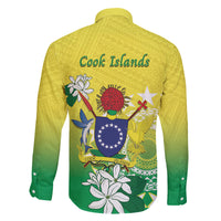 Cook Islands Independence Day Family Matching Long Sleeve Bodycon Dress and Hawaiian Shirt Kuki Airani Tiare Maori Polynesian Pattern - Green LT14 - Polynesian Pride