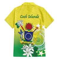 Cook Islands Independence Day Family Matching Off Shoulder Maxi Dress and Hawaiian Shirt Kuki Airani Tiare Maori Polynesian Pattern - Green LT14 - Polynesian Pride