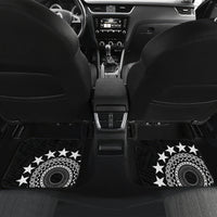 Cook Islands Independence Day Car Mats Kuki Airani Tiare Maori Polynesian Pattern - Black