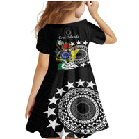 Cook Islands Independence Day Family Matching Mermaid Dress and Hawaiian Shirt Kuki Airani Tiare Maori Polynesian Pattern - Black LT14 - Polynesian Pride