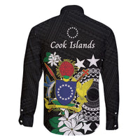 Cook Islands Independence Day Family Matching Mermaid Dress and Hawaiian Shirt Kuki Airani Tiare Maori Polynesian Pattern - Black LT14 - Polynesian Pride