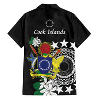 Cook Islands Independence Day Family Matching Short Sleeve Bodycon Dress and Hawaiian Shirt Kuki Airani Tiare Maori Polynesian Pattern - Black LT14 - Polynesian Pride