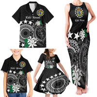 Cook Islands Independence Day Family Matching Tank Maxi Dress and Hawaiian Shirt Kuki Airani Tiare Maori Polynesian Pattern - Black LT14 - Polynesian Pride