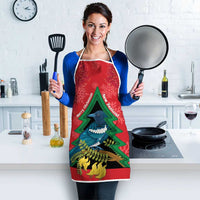 New Zealand Christmas In July Apron Kowhai Tui Bird With Pohutukawa - Red LT14 - Polynesian Pride
