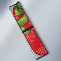 New Zealand Christmas In July Auto Sun Shade Kowhai Tui Bird With Pohutukawa - Red LT14 - Polynesian Pride