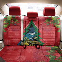 New Zealand Christmas In July Back Car Seat Cover Kowhai Tui Bird With Pohutukawa - Red LT14 - Polynesian Pride