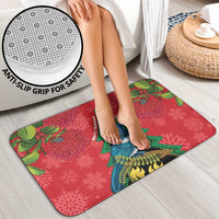 New Zealand Christmas In July Bathroom Set Kowhai Tui Bird With Pohutukawa - Red LT14 - Polynesian Pride