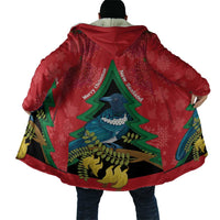 New Zealand Christmas In July Cloak Kowhai Tui Bird With Pohutukawa - Red LT14 - Polynesian Pride