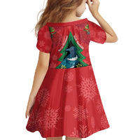 New Zealand Christmas In July Family Matching Off Shoulder Maxi Dress and Hawaiian Shirt Kowhai Tui Bird With Pohutukawa - Red LT14 - Polynesian Pride