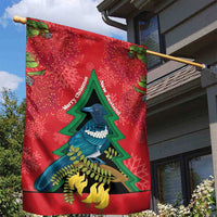 New Zealand Christmas In July Garden Flag Kowhai Tui Bird With Pohutukawa - Red LT14 - Polynesian Pride