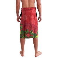 New Zealand Christmas In July Lavalava Kowhai Tui Bird With Pohutukawa - Red LT14 - Polynesian Pride