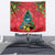 New Zealand Christmas In July Tapestry Kowhai Tui Bird With Pohutukawa - Red