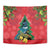 New Zealand Christmas In July Tapestry Kowhai Tui Bird With Pohutukawa - Red