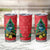 New Zealand Christmas In July Tumbler Cup Kowhai Tui Bird With Pohutukawa - Red