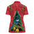 New Zealand Christmas In July Women Polo Shirt Kowhai Tui Bird With Pohutukawa - Red