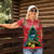 New Zealand Christmas In July Women Polo Shirt Kowhai Tui Bird With Pohutukawa - Red