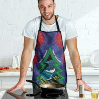 New Zealand Christmas In July Apron Kowhai Tui Bird With Pohutukawa - Blue LT14 - Polynesian Pride