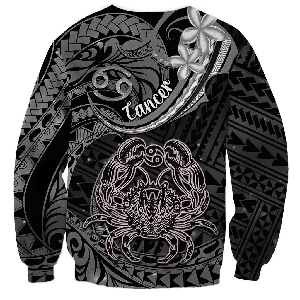 Polynesian Pride Cancer Zodiac Sweatshirt Astrological Sign Tribal Plumeria Grey Galaxy LT14 - Polynesian Pride