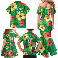 Custom Vanuatu Cricket Family Matching Mermaid Dress and Hawaiian Shirt 2024 Tropical Flowers Version LT14 - Polynesian Pride