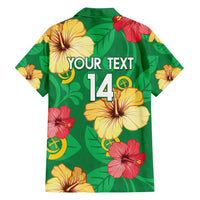 Custom Vanuatu Cricket Family Matching Off Shoulder Maxi Dress and Hawaiian Shirt 2024 Tropical Flowers Version LT14 - Polynesian Pride