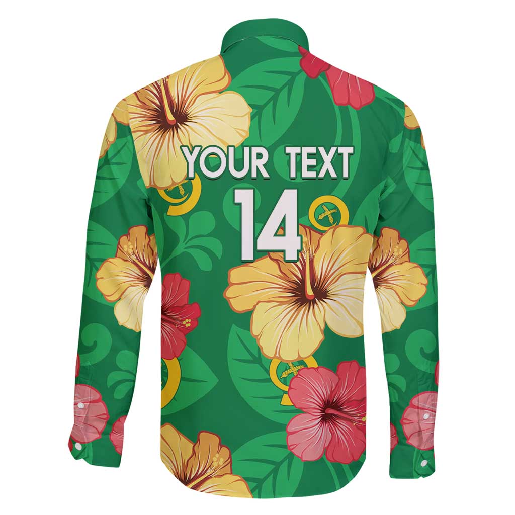 Custom Vanuatu Cricket Family Matching Off Shoulder Maxi Dress and Hawaiian Shirt 2024 Tropical Flowers Version LT14 - Polynesian Pride