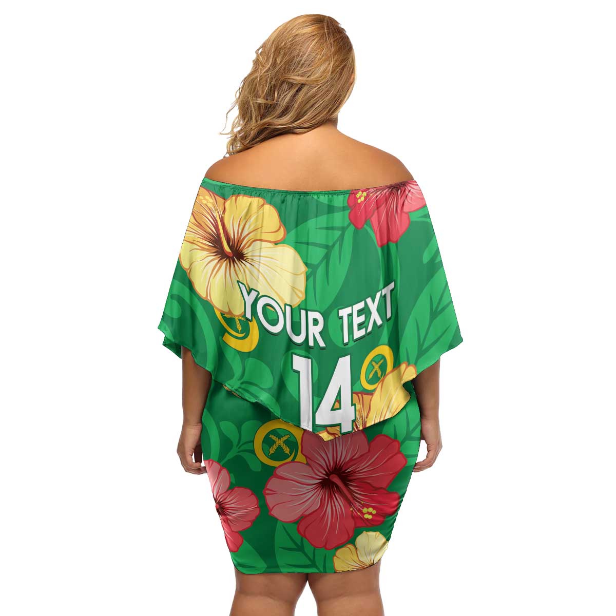 Custom Vanuatu Cricket Family Matching Off Shoulder Short Dress and Hawaiian Shirt 2024 Tropical Flowers Version LT14 - Polynesian Pride
