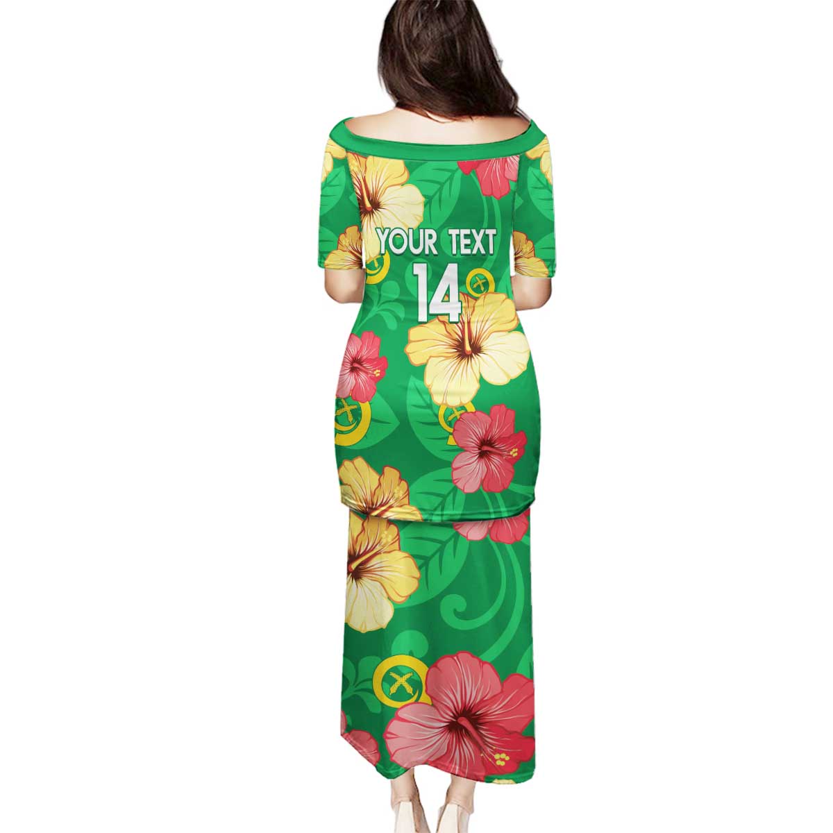 Custom Vanuatu Cricket Family Matching Puletasi and Hawaiian Shirt 2024 Tropical Flowers Version LT14 - Polynesian Pride