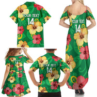 Custom Vanuatu Cricket Family Matching Summer Maxi Dress and Hawaiian Shirt 2024 Tropical Flowers Version LT14 - Polynesian Pride