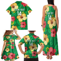 Custom Vanuatu Cricket Family Matching Tank Maxi Dress and Hawaiian Shirt 2024 Tropical Flowers Version LT14 - Polynesian Pride