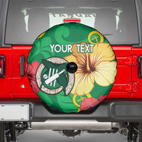 Custom Vanuatu Cricket Spare Tire Cover 2024 Tropical Flowers Version LT14 - Polynesian Pride
