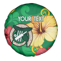 Custom Vanuatu Cricket Spare Tire Cover 2024 Tropical Flowers Version LT14 - Polynesian Pride