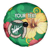 Custom Vanuatu Cricket Spare Tire Cover 2024 Tropical Flowers Version LT14 - Polynesian Pride