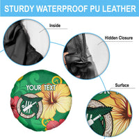 Custom Vanuatu Cricket Spare Tire Cover 2024 Tropical Flowers Version LT14 - Polynesian Pride