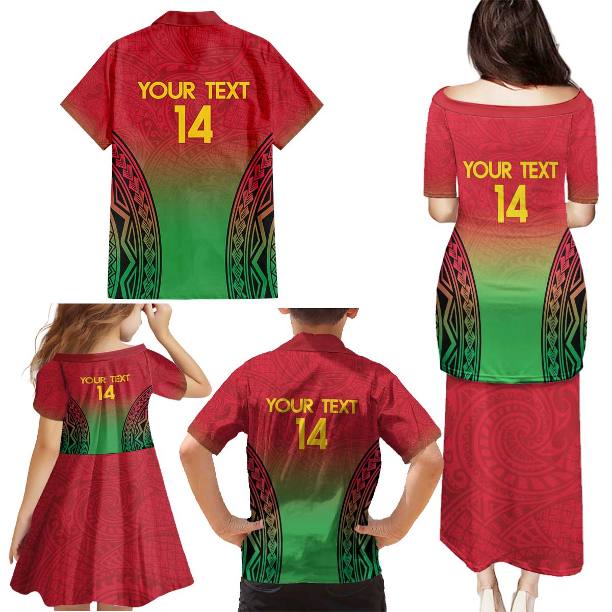 Custom Vanuatu Cricket Family Matching Puletasi and Hawaiian Shirt 2024 Polynesian Pattern Sporty Style LT14 - Polynesian Pride