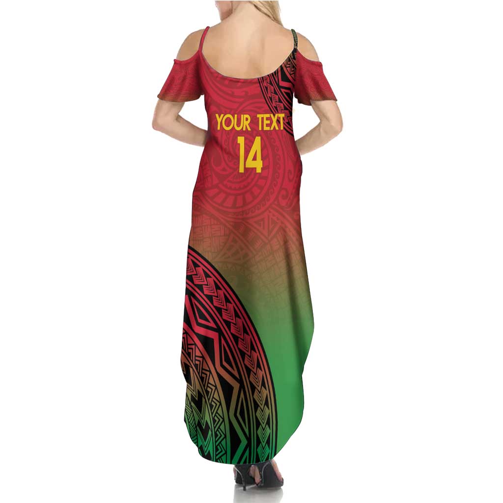 Custom Vanuatu Cricket Family Matching Summer Maxi Dress and Hawaiian Shirt 2024 Polynesian Pattern Sporty Style LT14 - Polynesian Pride
