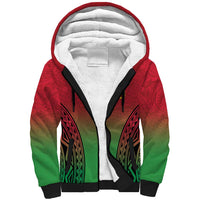 Custom Vanuatu Cricket Sherpa Hoodie 2024 Polynesian Pattern Sporty Style LT14 Unisex Red - Polynesian Pride