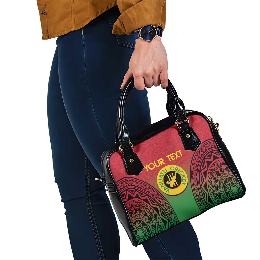 Custom Vanuatu Cricket Shoulder Handbag 2024 Polynesian Pattern Sporty Style