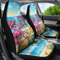 Flamingo Aloha Hawaii Car Seat Cover It's 5 OClock Somewhere Tropical Vibes LT14