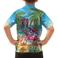 Flamingo Aloha Hawaii Family Matching Summer Maxi Dress and Hawaiian Shirt It's 5 OClock Somewhere Tropical Vibes LT14 - Polynesian Pride