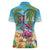 Flamingo Aloha Hawaii Women Polo Shirt It's 5 O’Clock Somewhere Tropical Vibes - Polynesian Pride